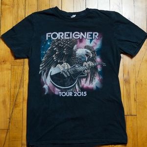 Foreigner Tour 2015 Classic Rock Band T-Shirt Black S
